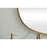 Elegant Decor Brynn Metal Frame Oval Mirror 30X60", Brass