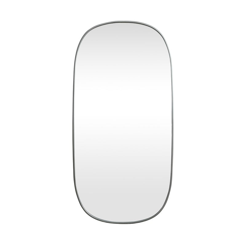 Elegant Decor Brynn Metal Frame Oval Mirror 30X60", Silver