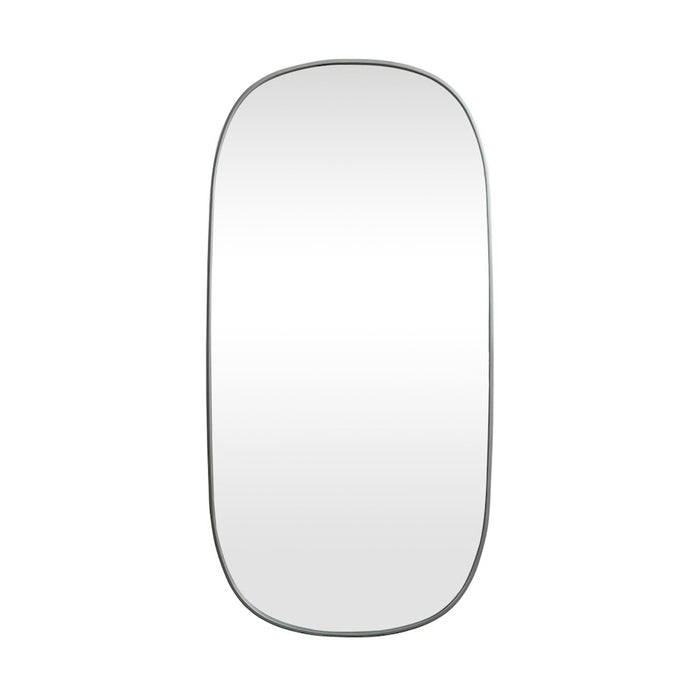 Elegant Decor Brynn Metal Frame Oval Mirror 30X60", Silver