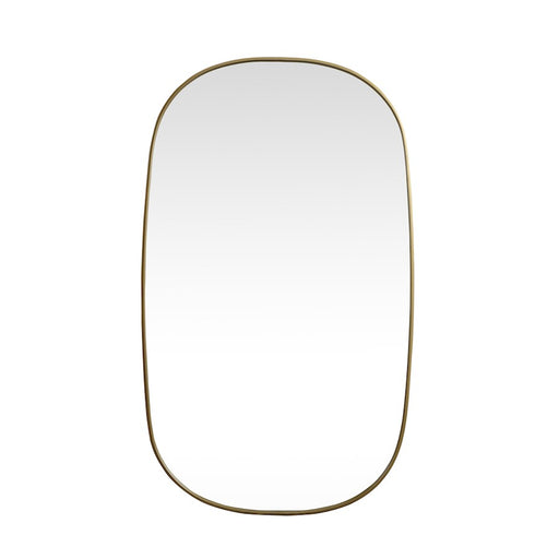 Elegant Decor Brynn Metal Frame Oval Mirror 36X60", Brass