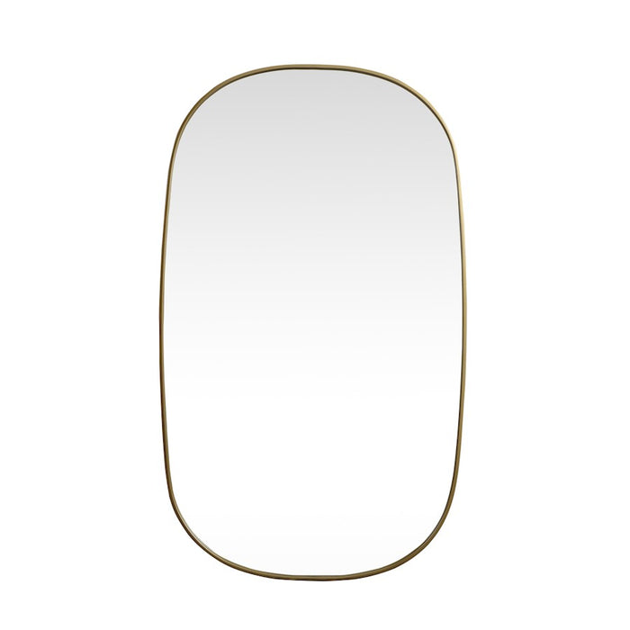 Elegant Decor Brynn Metal Frame Oval Mirror 36X60", Brass