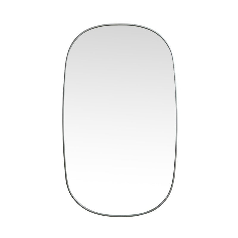 Elegant Decor Brynn Metal Frame Oval Mirror 36X60", Silver