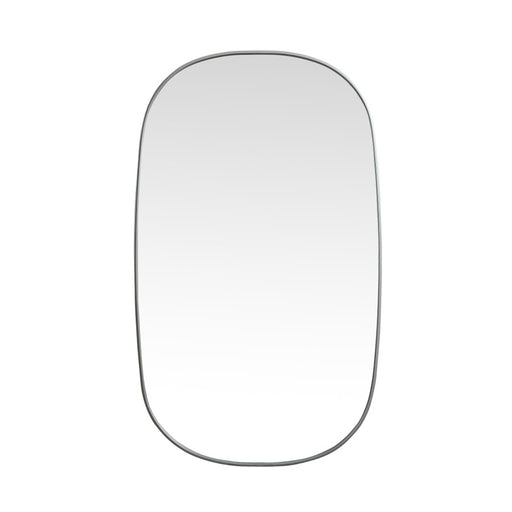 Elegant Decor Brynn Metal Frame Oval Mirror 36X60", Silver