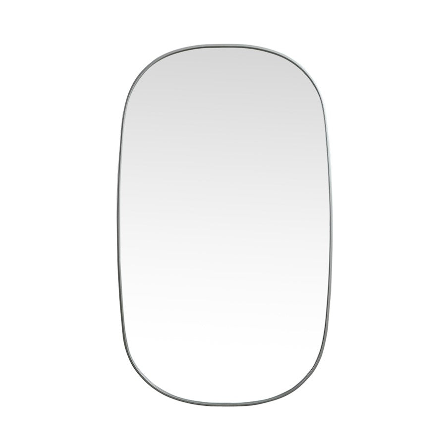 Elegant Decor Brynn Metal Frame Oval Mirror 36X60", Silver