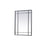 Elegant Lighting Viola 30"x40" Mirror, Black