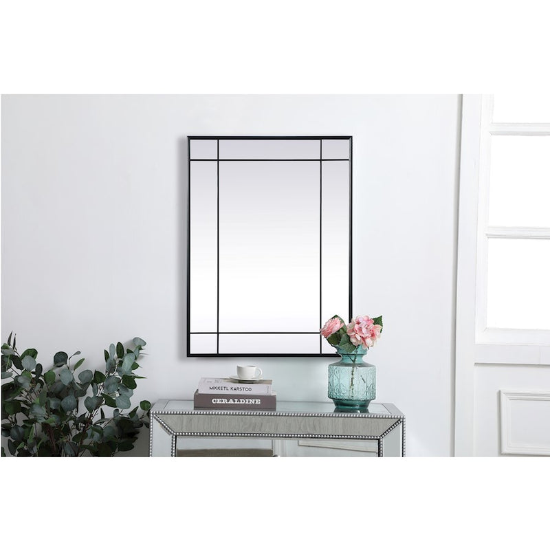 Elegant Lighting Viola 30"x40" Mirror, Black