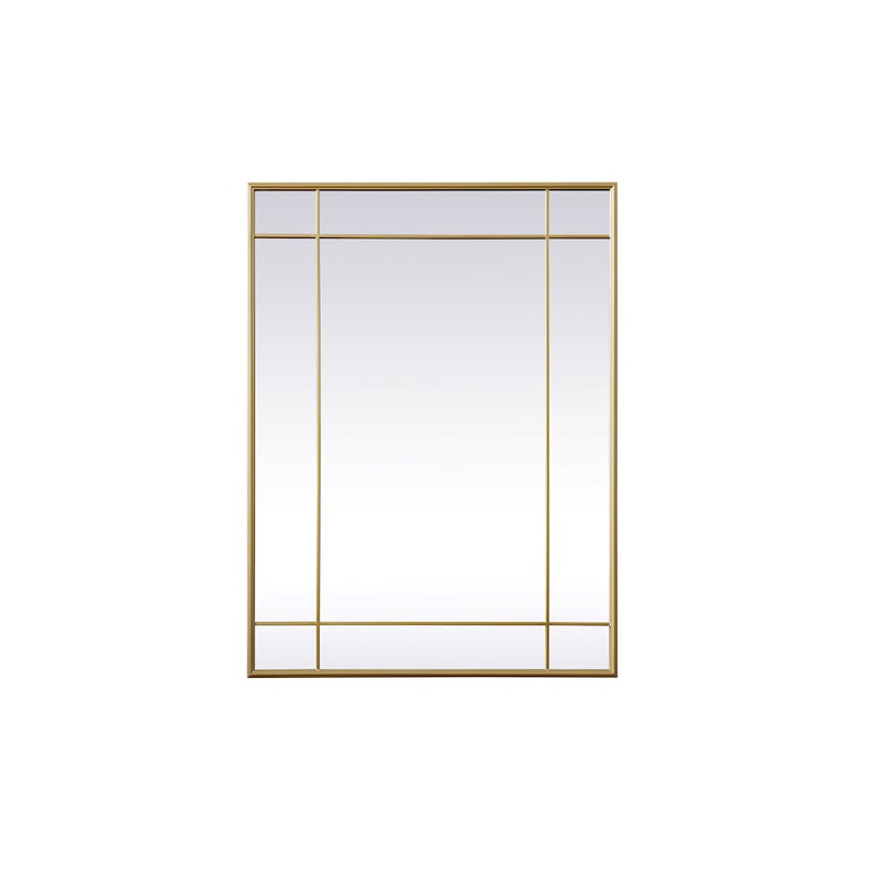 Elegant Lighting Viola 30"x40" Mirror, Brass