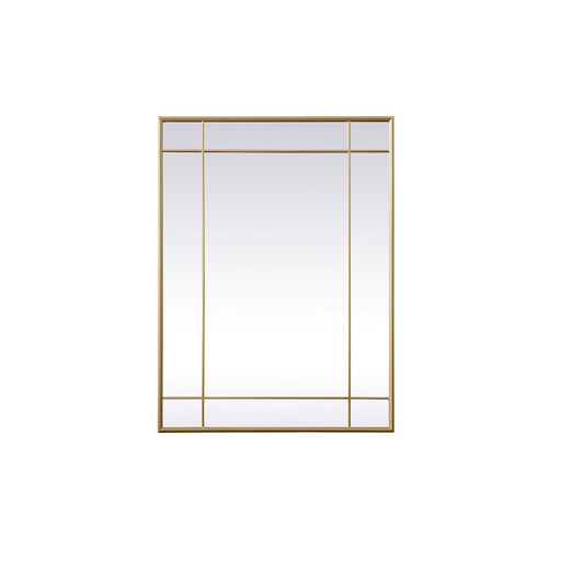 Elegant Lighting Viola 30"x40" Mirror, Brass