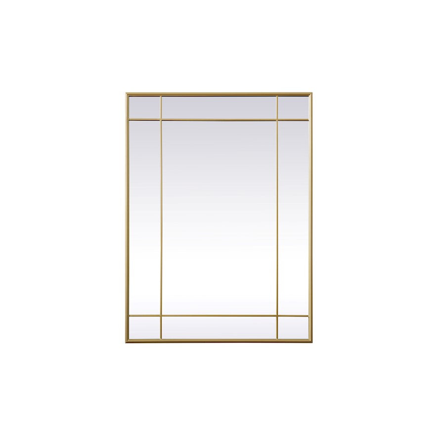 Elegant Lighting Viola 30"x40" Mirror, Brass