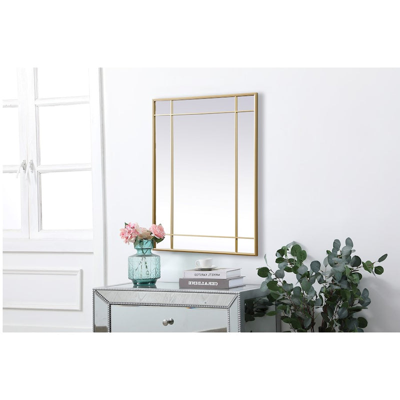 Elegant Lighting Viola 30"x40" Mirror, Brass