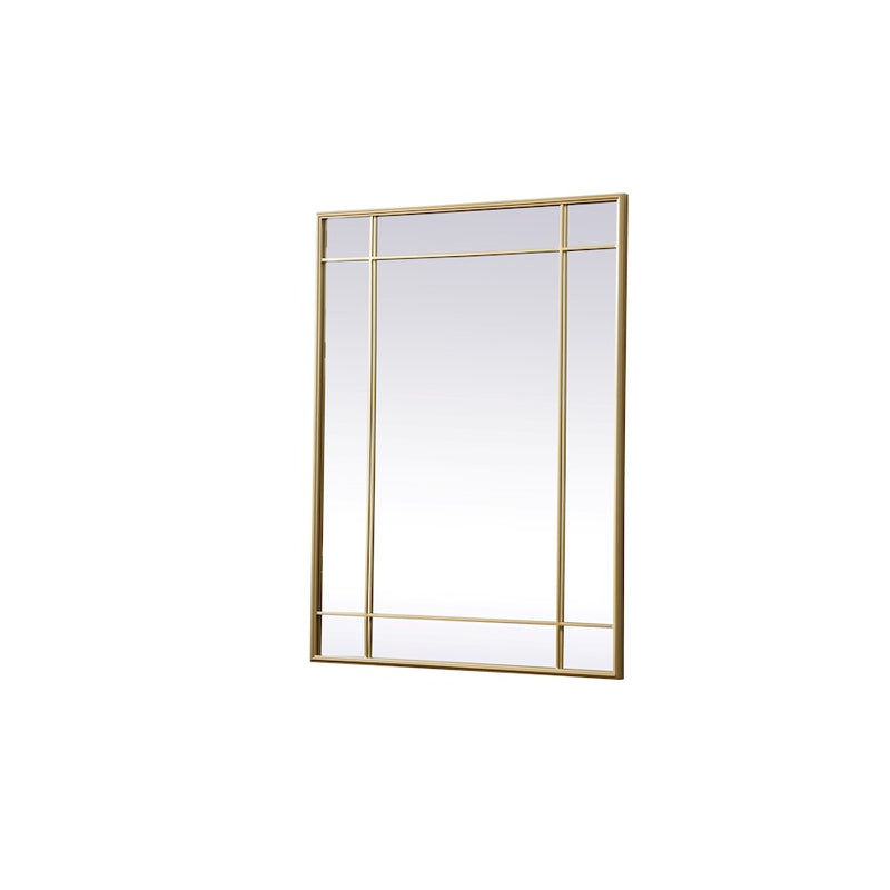 Elegant Lighting Viola 30"x40" Mirror, Brass