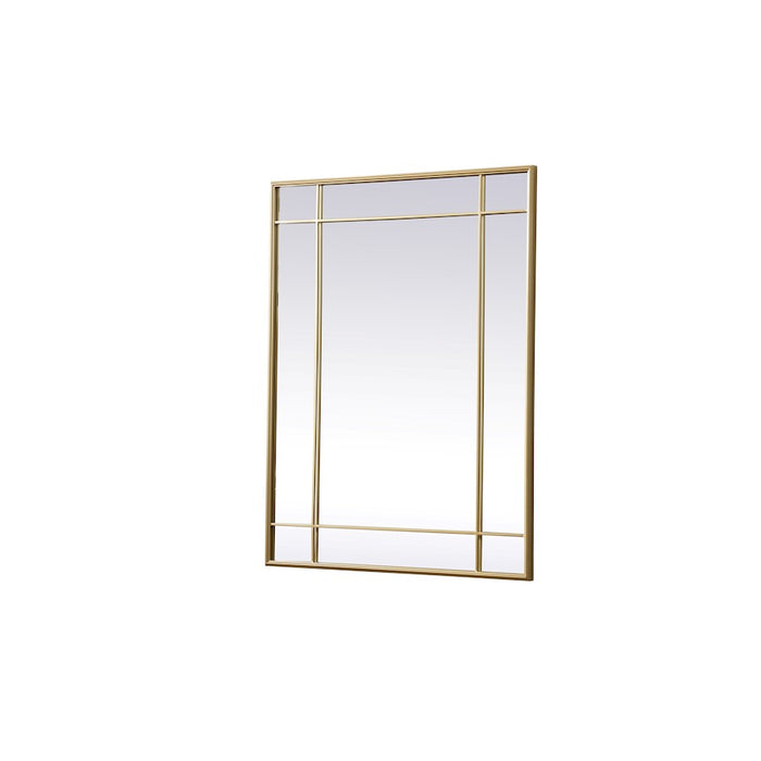 Elegant Lighting Viola 30"x40" Mirror, Brass