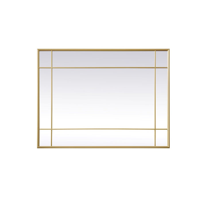 Elegant Lighting Viola 30"x40" Mirror, Brass