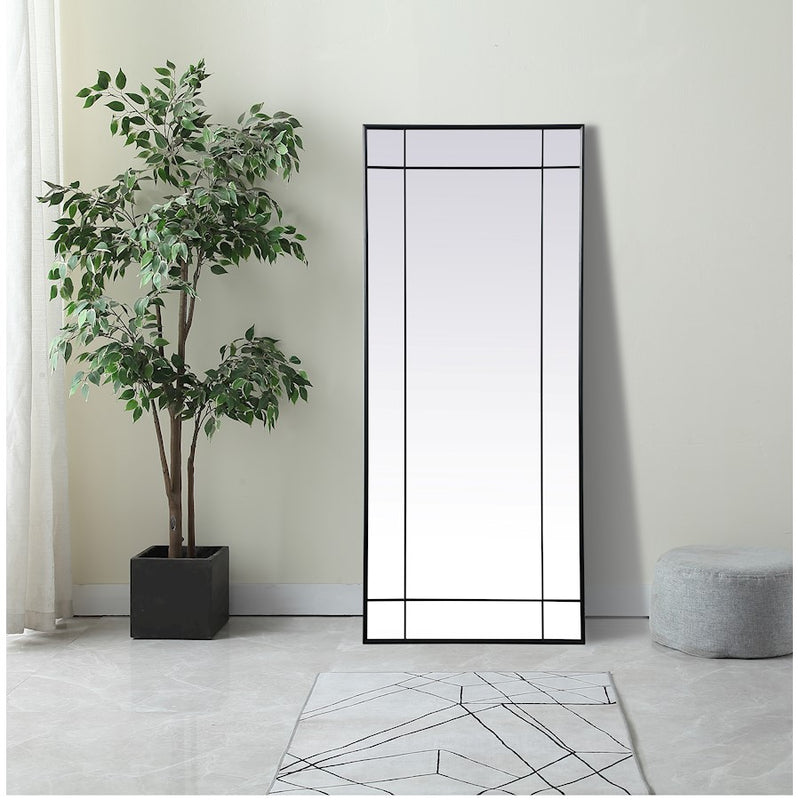 Elegant Lighting Viola 30"x70" Mirror, Black