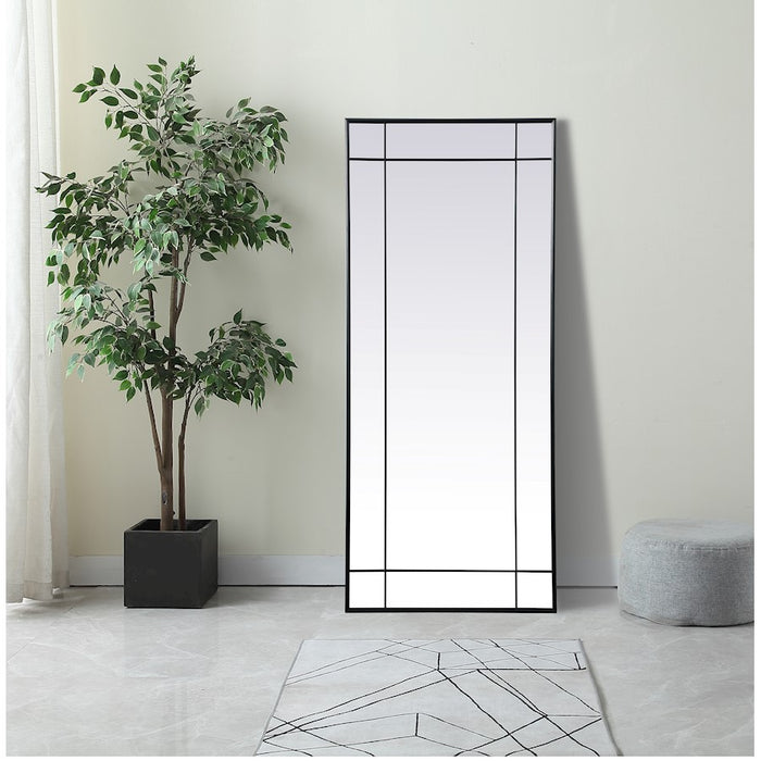 Elegant Lighting Viola 30"x70" Mirror, Black