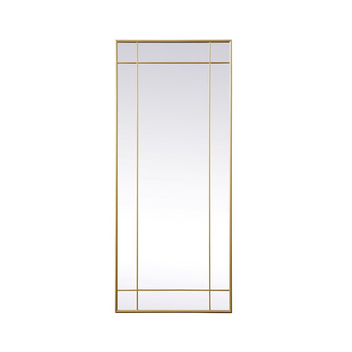 Elegant Lighting Viola 30"x70" Mirror, Brass
