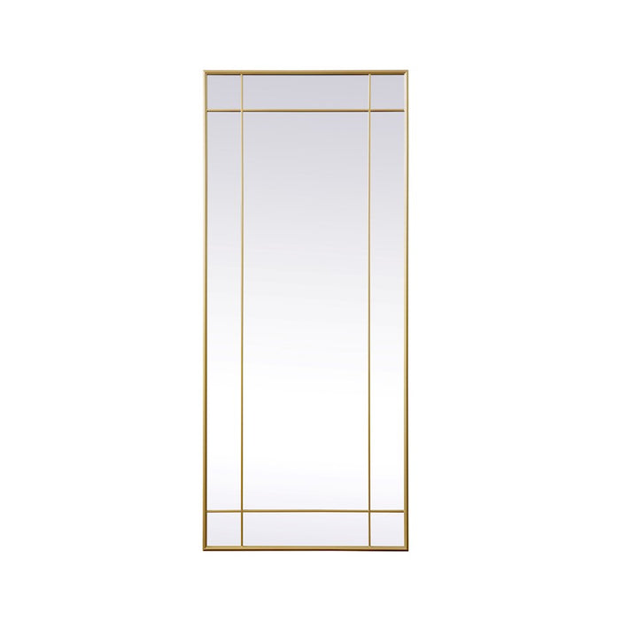 Elegant Lighting Viola 30"x70" Mirror, Brass