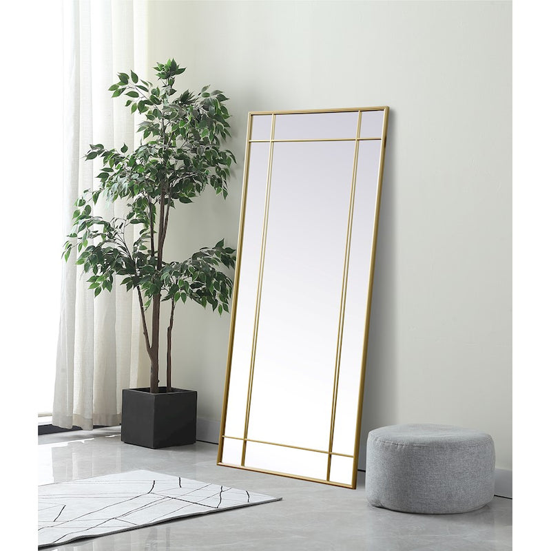 Elegant Lighting Viola 30"x70" Mirror, Brass