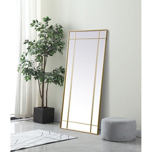 Elegant Lighting Viola 30"x70" Mirror, Brass