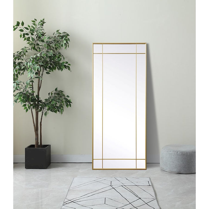 Elegant Lighting Viola 30"x70" Mirror, Brass
