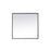 Elegant Decor Eternity Metal Frame Square Mirror 24", Black