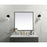 Elegant Decor Eternity Metal Frame Square Mirror 24", Black