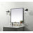 Elegant Decor Eternity Metal Frame Square Mirror 24", Black