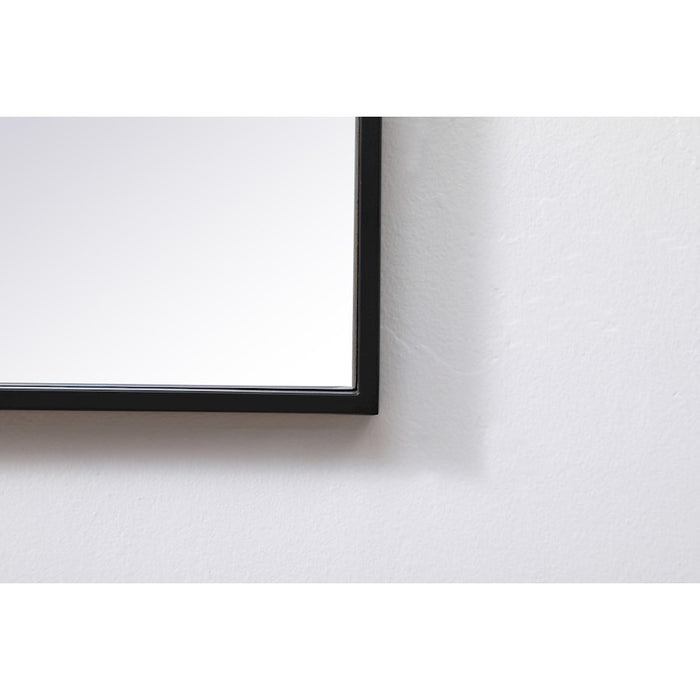 Elegant Decor Eternity Metal Frame Square Mirror 24", Black