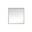 Elegant Decor Eternity Metal Frame Square Mirror 24", Brass