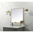 Elegant Decor Eternity Metal Frame Square Mirror 24", Brass