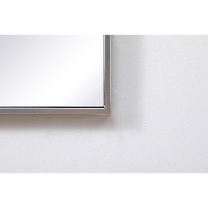 Elegant Decor Eternity Metal Frame Square Mirror 24", Silver