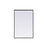 Elegant Decor Eternity Metal Frame Rectangle Mirror 24X36", Black