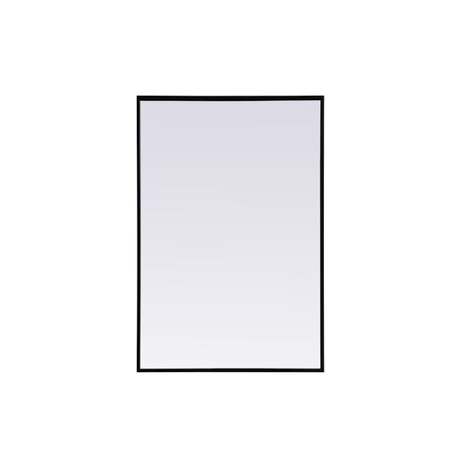 Elegant Decor Eternity Metal Frame Rectangle Mirror 24X36", Black