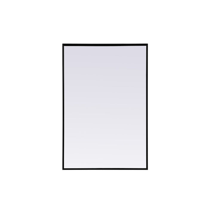 Elegant Decor Eternity Metal Frame Rectangle Mirror 24X36", Black