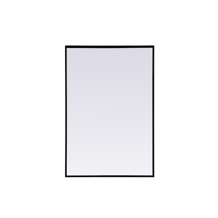 Elegant Decor Eternity Metal Frame Rectangle Mirror 24X36", Black