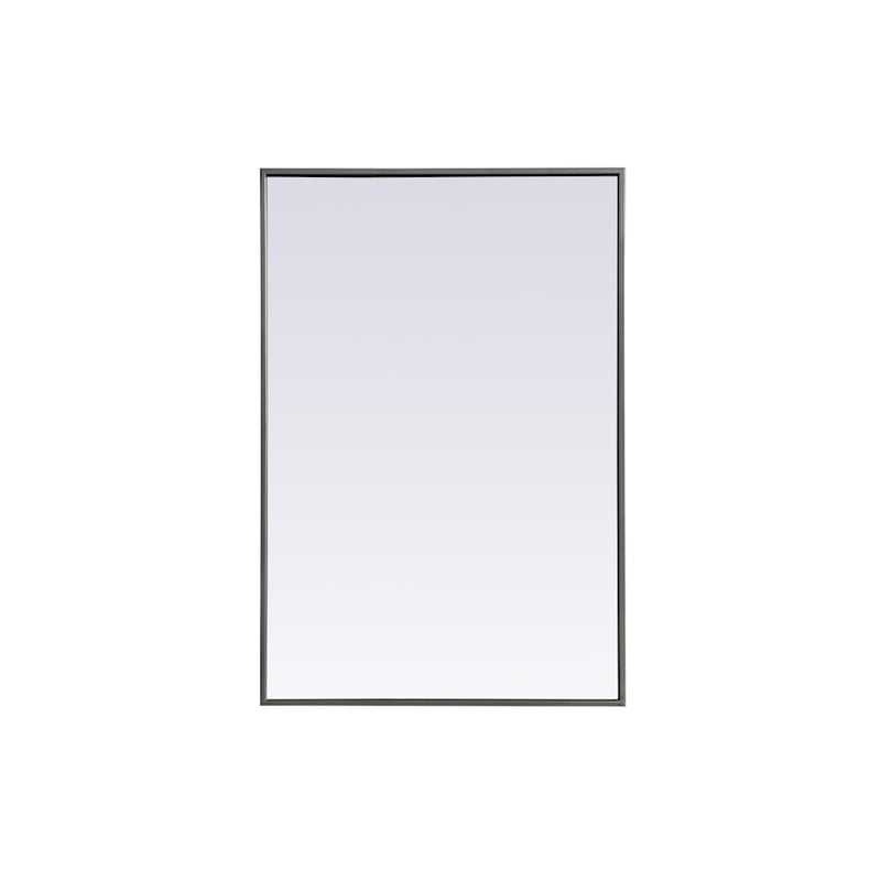 Elegant Decor Eternity Metal Frame Rectangle Mirror 24X36", Silver