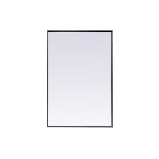 Elegant Decor Eternity Metal Frame Rectangle Mirror 24X36", Silver