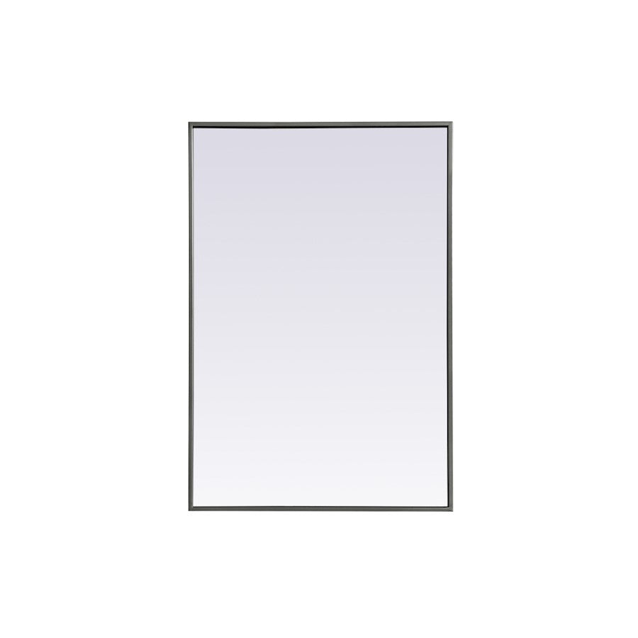 Elegant Decor Eternity Metal Frame Rectangle Mirror 24X36", Silver