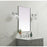 Elegant Decor Eternity Metal Frame Rectangle Mirror 24X36", Silver