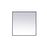 Elegant Decor Eternity Metal Frame Square Mirror 30", Black