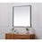 Elegant Decor Eternity Metal Frame Square Mirror 30", Black