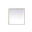 Elegant Decor Eternity Metal Frame Square Mirror 30", Brass