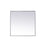 Elegant Decor Eternity Metal Frame Square Mirror 30", Silver
