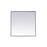 Elegant Decor Eternity Metal Frame Square Mirror 42", Black