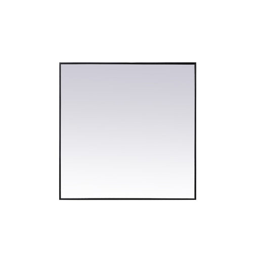 Elegant Decor Eternity Metal Frame Square Mirror 42", Black