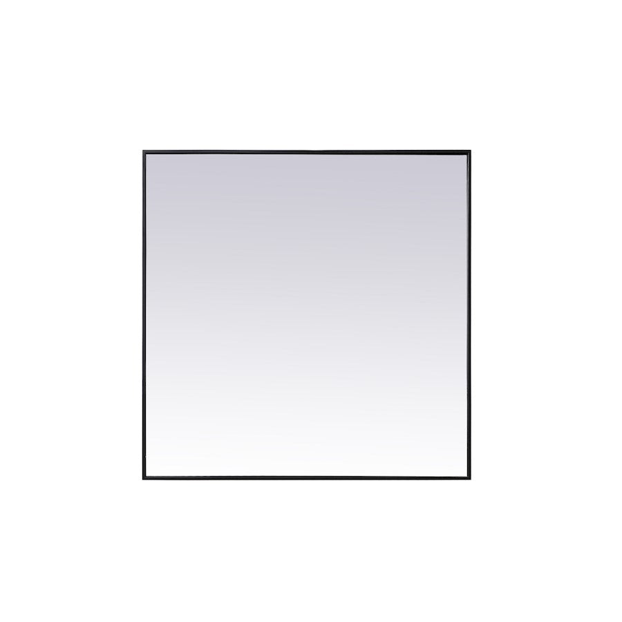 Elegant Decor Eternity Metal Frame Square Mirror 42", Black