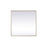 Elegant Decor Eternity Metal Frame Square Mirror 42", Brass