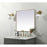 Elegant Decor Eternity Metal Frame Square Mirror 42", Brass