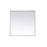 Elegant Decor Eternity Metal Frame Square Mirror 42", Silver