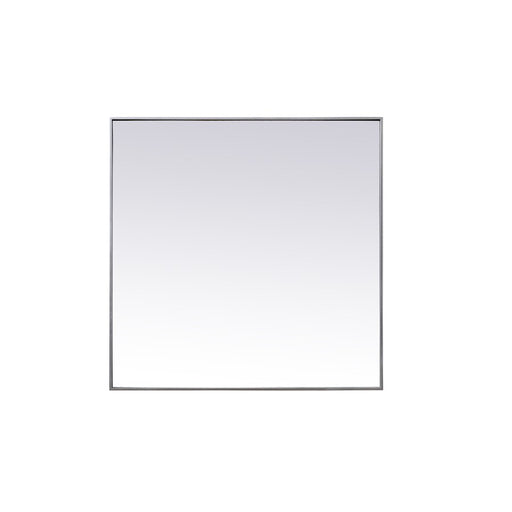 Elegant Decor Eternity Metal Frame Square Mirror 42", Silver